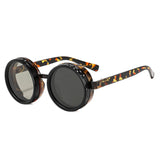 SO&EI Retro Round Punk Men Outdoor Sports Polarized Sunglasses Shades UV400 Women ND9-level Adjustable Dimming Sun Glasses