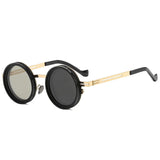 SO&EI Retro Round Punk Men Outdoor Sports Polarized Sunglasses Shades UV400 Women ND9-level Adjustable Dimming Sun Glasses