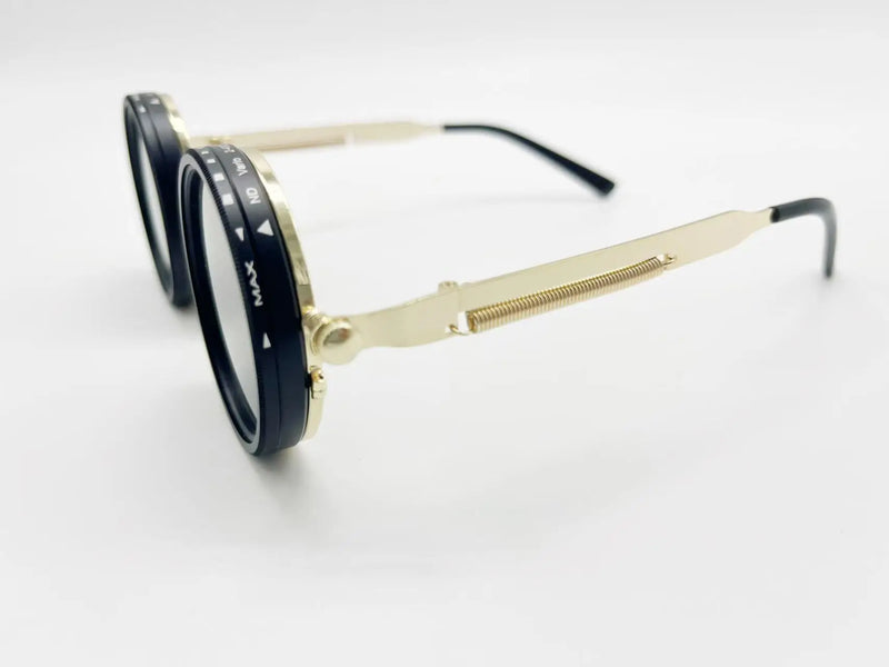 Polarized Round Sunglasses ND9 Adjustable Dimming Sun Glasses Men Women Retro Punk Men's Fishing Eyeglasses Outdoor Shades UV400