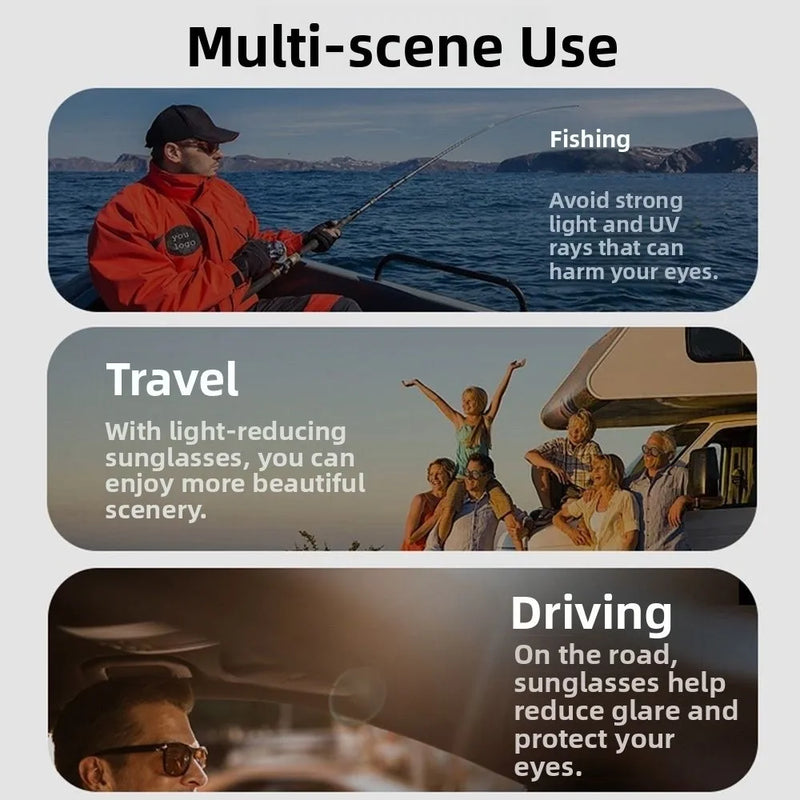 New ND2-400 Adjustable Dimming Glasses Gradient ND Filter Fishing Sunglasses UV400 9 Level Sun Glasses Outdoor