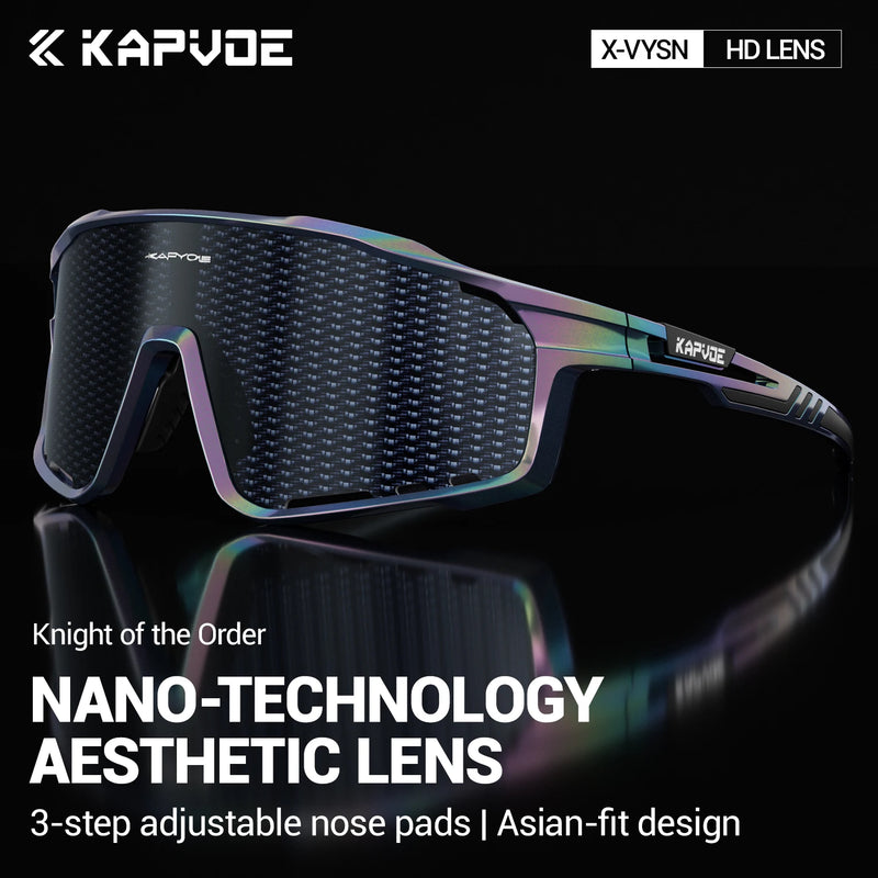KAPVOE New Technology Nano Lenses Cycling Glasses Outdoor Sports Sunglasses Bike UV400 Eyewear Men Women Road Bicycle Goggles