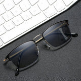 Clara Vida Retro Rectangular Light-Adaptive Sunglasses - Gradual Focus Lenses +0.75 to +4.00 - Driving/Reading UV400 Eyewear