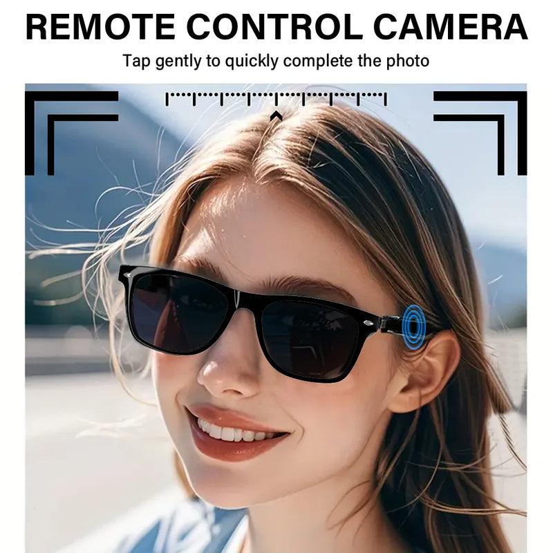 LAXASFIT Smart Bluetooth Glasses Sunglasses Talking Outdoor Sports Headset UV Protective Eyewear for Men and Women Holiday Gift