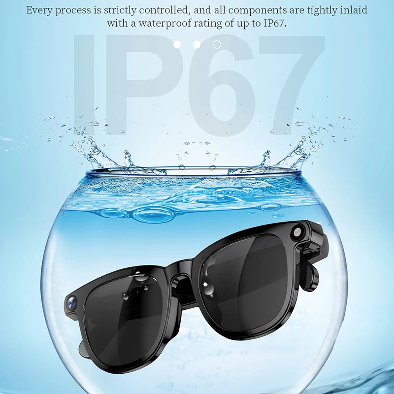 LIGE New AI Smart Glasses 800W Pixels Camera Glasses ChatGPT Translation Voice Control Bluetooth Call Sport Smart Sunglasses Man