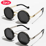 Driver Goggle ND2-400 9 Level Adjustable Dimming Polarized Sunglasses Men Women Punk Round Glasses Driving Eyeglasses ND Filter