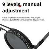 Fashion ND2-400 Adjustable Dimming Glasses ND Filter 9 Level Fishing Sunglasses UV400 With Glasse Case Eyewear Driving