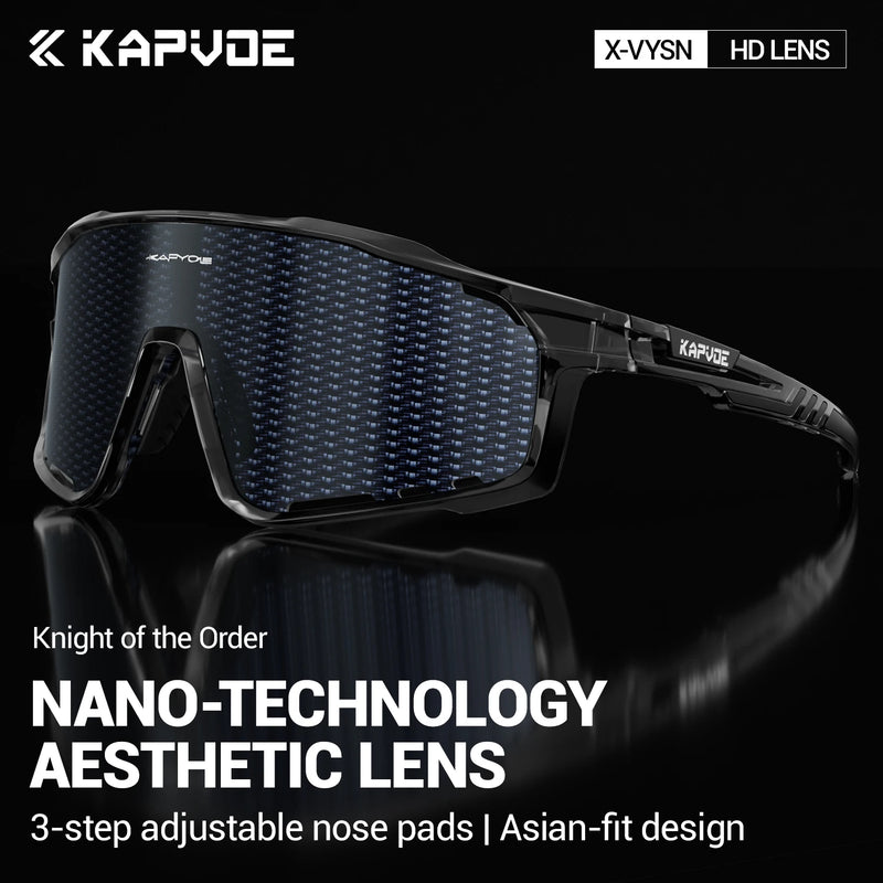 KAPVOE New Technology Nano Lenses Cycling Glasses Outdoor Sports Sunglasses Bike UV400 Eyewear Men Women Road Bicycle Goggles
