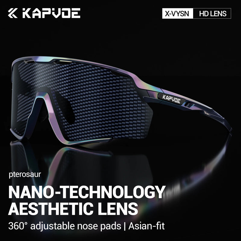KAPVOE New Technology Nano Lenses Cycling Glasses Outdoor Sports Sunglasses Bike UV400 Eyewear Men Women Road Bicycle Goggles