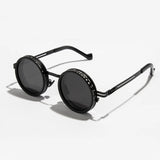 Fashion 9 Level Dimming Fishing Sunglasses Round with Glasse Case Anti-UV Glasses Adjustable Sunglasses Fishing