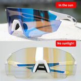 KAROS Photochromic Cycling Glasses for MTB Road Bike UV400 Adaptive Lens Anti-Fog Sport Sunglasses Men Women Outdoor Riding Gear