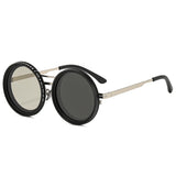 SO&EI Retro Round Punk Men Outdoor Sports Polarized Sunglasses Shades UV400 Women ND9-level Adjustable Dimming Sun Glasses
