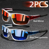 2PCS Fashion UV400 Men Women Running Mountaineering Fishing  Sunglasses Bicycle MTB Eyewear Outdoor Sport protective glasses