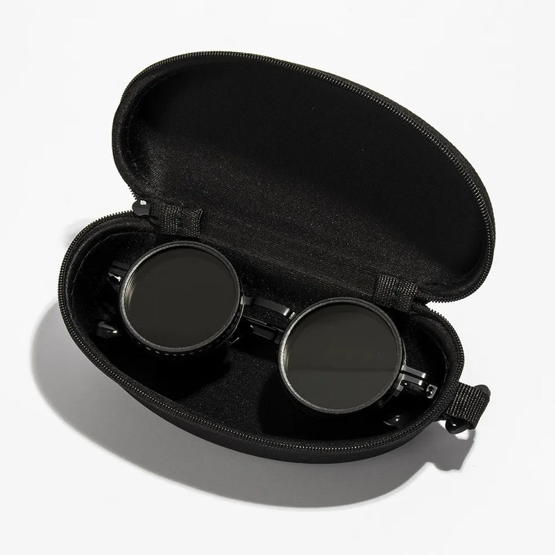Fashion ND2-400 Adjustable Dimming Glasses 9 Level UV400 Fishing Sunglasses With Glasse Case ND Filter Sun Glasses Driving