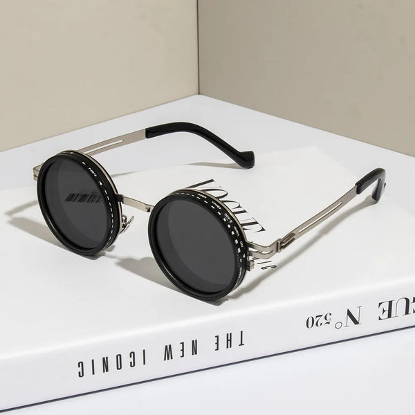 Driver Goggle ND2-400 9 Level Adjustable Dimming Polarized Sunglasses Men Women Punk Round Glasses Driving Eyeglasses ND Filter