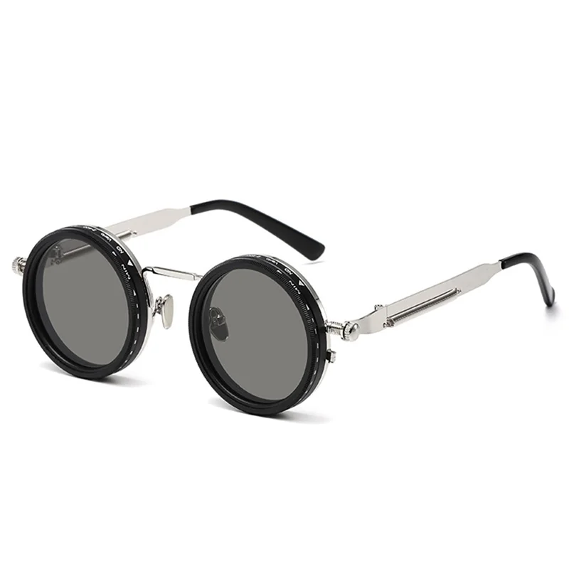 ABAE-49Mm ND9 Adjustable Dimming Sunglasses Polarized UV Resistant High-Definition Fishing Filter Glasses Silver