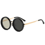 SO&EI Retro Round Punk Men Outdoor Sports Polarized Sunglasses Shades UV400 Women ND9-level Adjustable Dimming Sun Glasses