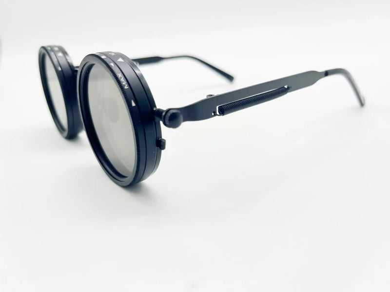 Polarized Round Sunglasses ND9 Adjustable Dimming Sun Glasses Men Women Retro Punk Men's Fishing Eyeglasses Outdoor Shades UV400