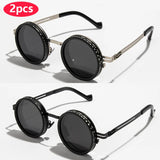 Driver Goggle ND2-400 9 Level Adjustable Dimming Polarized Sunglasses Men Women Punk Round Glasses Driving Eyeglasses ND Filter