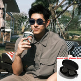 Men Polarized Fashion Adjustable Sunglasses Nd Filter Glasses ND9 Speed Dimming Sun Glasses Round Fishing Driving Eyewear UV400