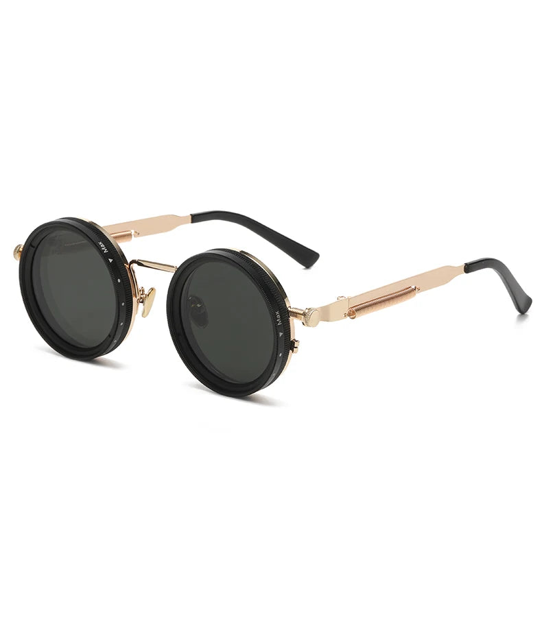 Polarized Round Sunglasses ND9 Adjustable Dimming Sun Glasses Men Women Retro Punk Men's Fishing Eyeglasses Outdoor Shades UV400