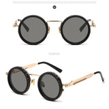 Retro Metal Round Punk ND9-level Adjustable Dimming Sunglasses Women Polarized UV400 Fashion Men Outdoor Sun Glasses