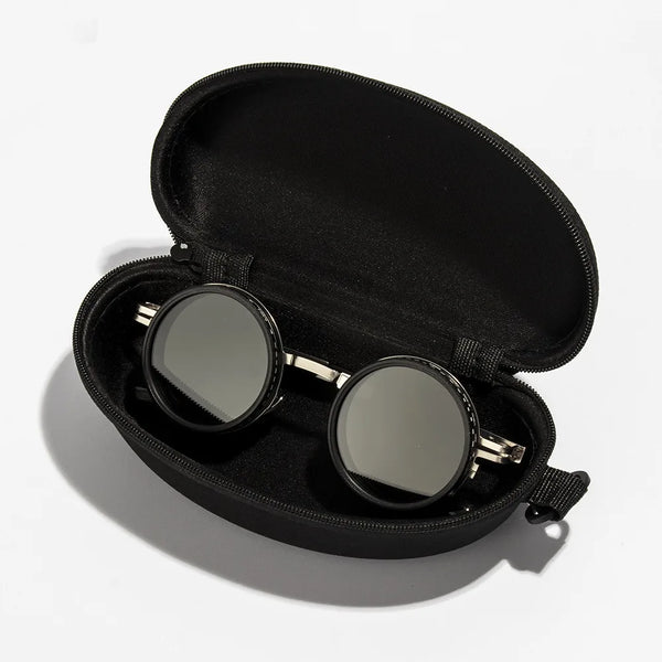 Fashion ND2-400 Adjustable Dimming Glasses 9 Level UV400 Fishing Sunglasses With Glasse Case ND Filter Sun Glasses Driving