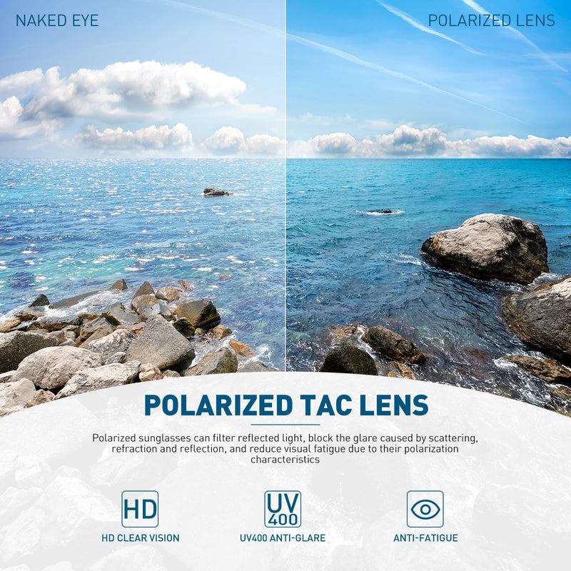 Kapvoe Polarized Fishing Eyewear Glasses UV400 Protection Sports Glasses Men Women Riding Driving Sunglasses Hiking Eyewear