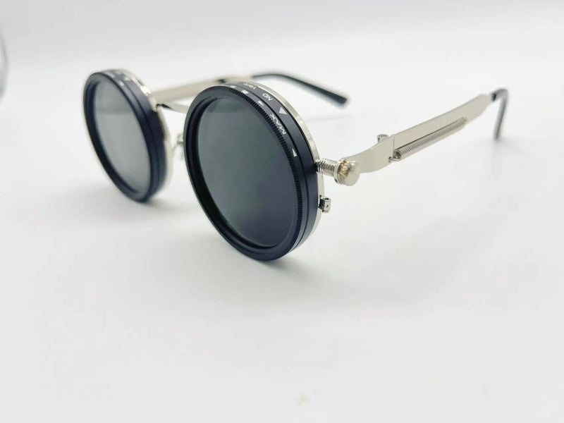 Polarized Round Sunglasses ND9 Adjustable Dimming Sun Glasses Men Women Retro Punk Men's Fishing Eyeglasses Outdoor Shades UV400