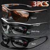 3PCS  Fashion UV400 Men Women Running Mountaineering Fishing  Sunglasses Bicycle MTB Eyewear Outdoor Sport protective glasses