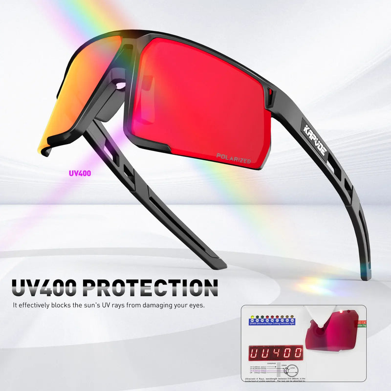 KAPVOE UV400 Hiking Goggles TR90 Cycling Polarized Sunglasses Men Women Outdoor Sports MTB Bike Eyewear Road Bicycle Glasses