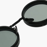 Fashion 9 Level Dimming Fishing Sunglasses Round with Glasse Case Anti-UV Glasses Adjustable Sunglasses Fishing