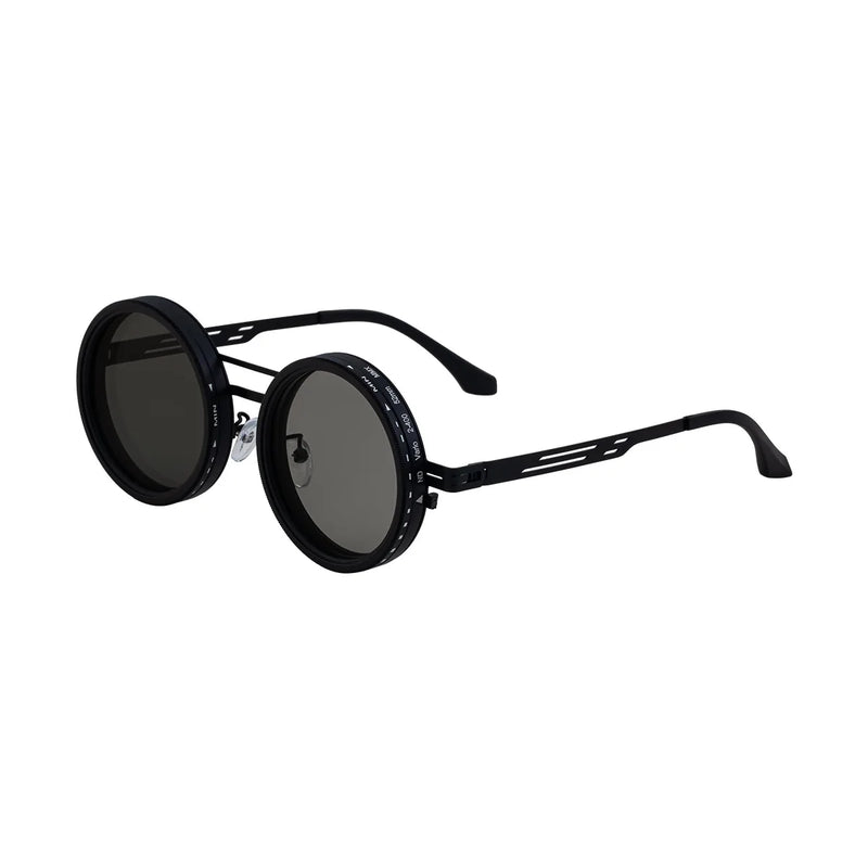 ND9 Adjustable Dimming Sun Glasses Polarized Round Sunglasses Men Women Retro Punk Fishing Eyeglasses Outdoor Shades UV400