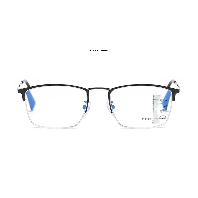 Clara Vida Retro Rectangular Light-Adaptive Sunglasses - Gradual Focus Lenses +0.75 to +4.00 - Driving/Reading UV400 Eyewear