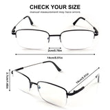 Progressive multifocal reading glasses, photochromic (light-adaptive), titanium frame, +1.00 to +4.00 diopters, unisex.