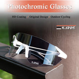 KAROS Photochromic Cycling Glasses for MTB Road Bike UV400 Adaptive Lens Anti-Fog Sport Sunglasses Men Women Outdoor Riding Gear