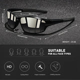 2PCS Fashion UV400 Men Women Running Mountaineering Fishing  Sunglasses Bicycle MTB Eyewear Outdoor Sport protective glasses