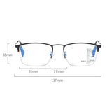 Clara Vida Retro Rectangular Light-Adaptive Sunglasses - Gradual Focus Lenses +0.75 to +4.00 - Driving/Reading UV400 Eyewear