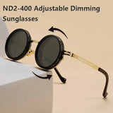 Fashion ND2-400 Adjustable Dimming Glasses 9 Level UV400 Fishing Sunglasses With Glasse Case ND Filter Sun Glasses Driving