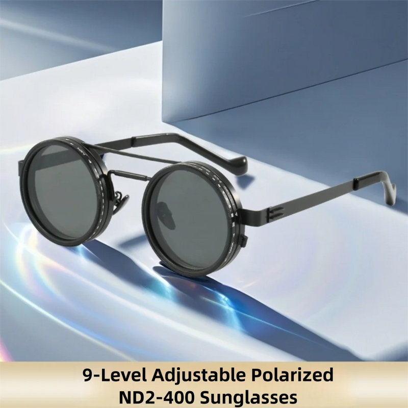 Fashion ND2-400 Adjustable Dimming Glasses ND Filter 9 Level Fishing Sunglasses UV400 With Glasse Case Eyewear Driving