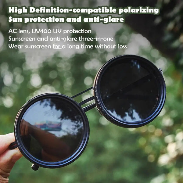 Sunglasses ND9 Adjustable Dimming  Handmade Men's Fishing Filter Glasses UV400 Personalized Polarizing For Male Women Eyeglasses