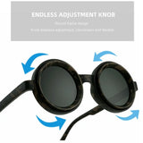 New ND2-400 Adjustable Dimming Glasses 9 Level UV400 Polarized Sunglasses ND Filter Round Fishing Sunglasses Outdoor