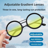 New ND2-400 Adjustable Dimming Glasses 9 Level ND Filter Fishing Sunglasses Gradient UV400 Sun Glasses Outdoor