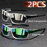 2PCS Fashion UV400 Men Women Running Mountaineering Fishing  Sunglasses Bicycle MTB Eyewear Outdoor Sport protective glasses