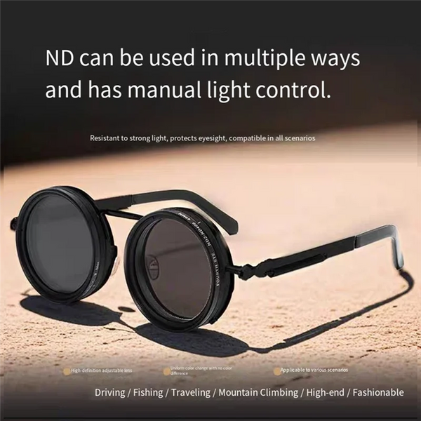 A61P ND9 Fishing Filter Adjustable Dimming Polarized Sunglasses UV Resistant High-Definition Glasses 49Mm
