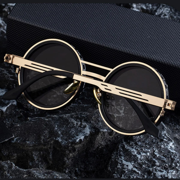 ND9 Adjustable Dimming Sun Glasses Polarized Round Sunglasses Men Women Retro Punk Fishing Eyeglasses Outdoor Shades Glasses