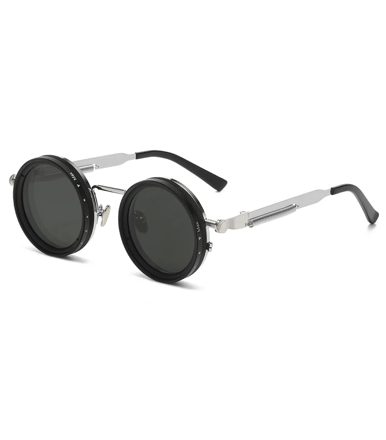 Polarized Round Sunglasses ND9 Adjustable Dimming Sun Glasses Men Women Retro Punk Men's Fishing Eyeglasses Outdoor Shades UV400