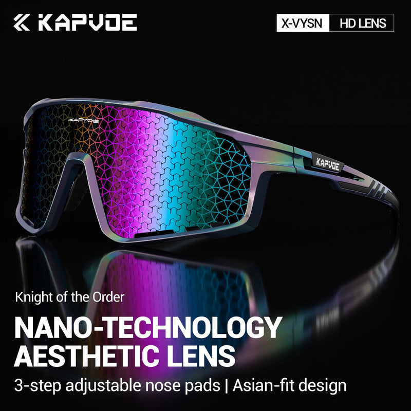 KAPVOE New Technology Nano Lenses Cycling Glasses Outdoor Sports Sunglasses Bike UV400 Eyewear Men Women Road Bicycle Goggles