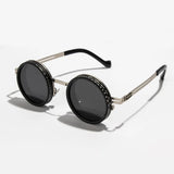 Fashion 9 Level Dimming Fishing Sunglasses Round with Glasse Case Anti-UV Glasses Adjustable Sunglasses Fishing
