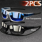 2PCS Fashion UV400 Men Women Running Mountaineering Fishing  Sunglasses Bicycle MTB Eyewear Outdoor Sport protective glasses