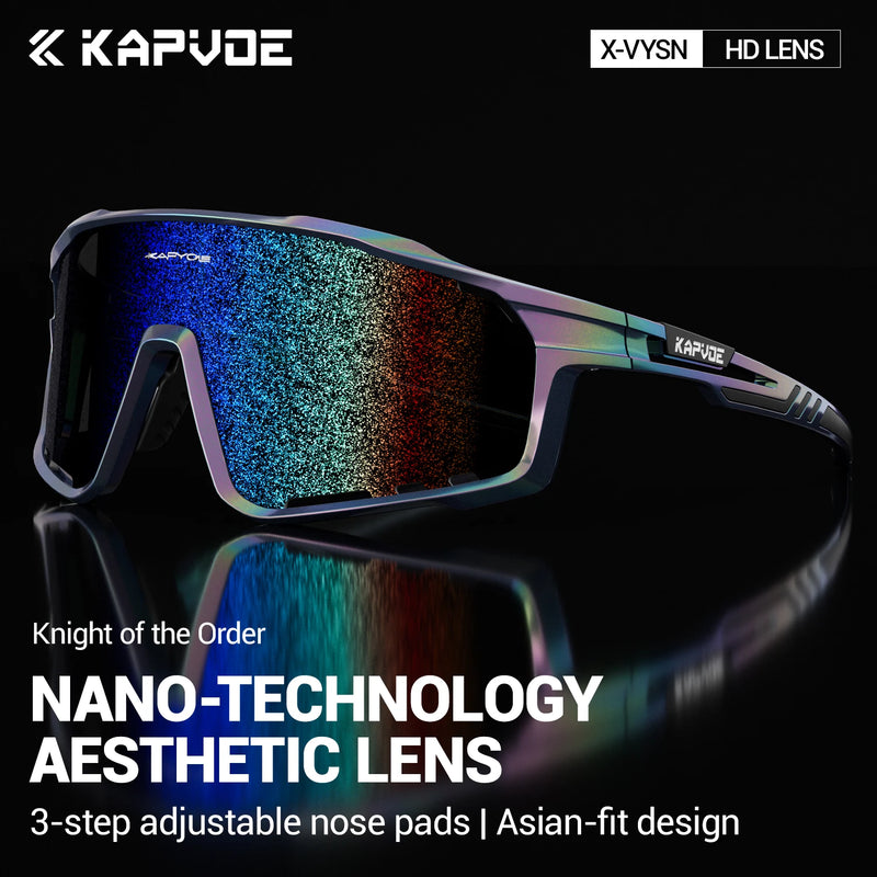 KAPVOE New Technology Nano Lenses Cycling Glasses Outdoor Sports Sunglasses Bike UV400 Eyewear Men Women Road Bicycle Goggles